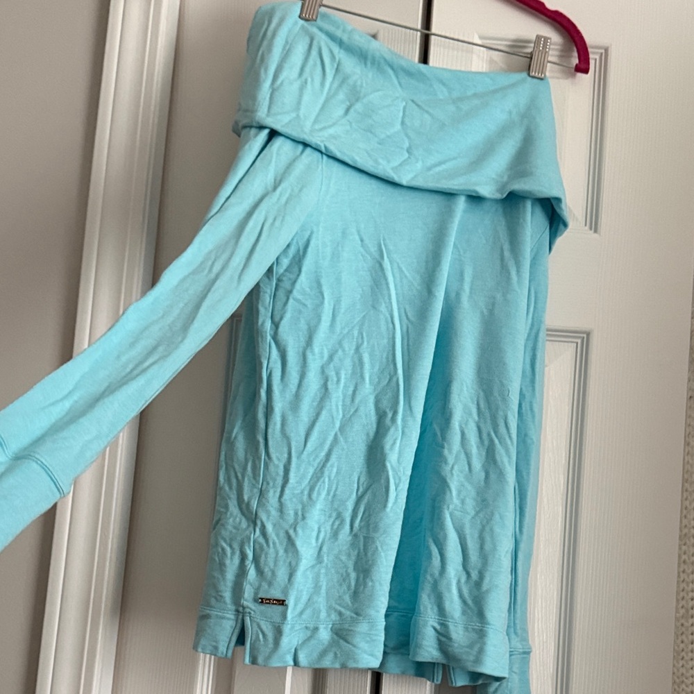 Lily Pulitzer Light Blue Off-Shoulder Top
